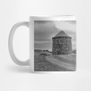 Beacon Tower at Burton Dassett Black and White Mug